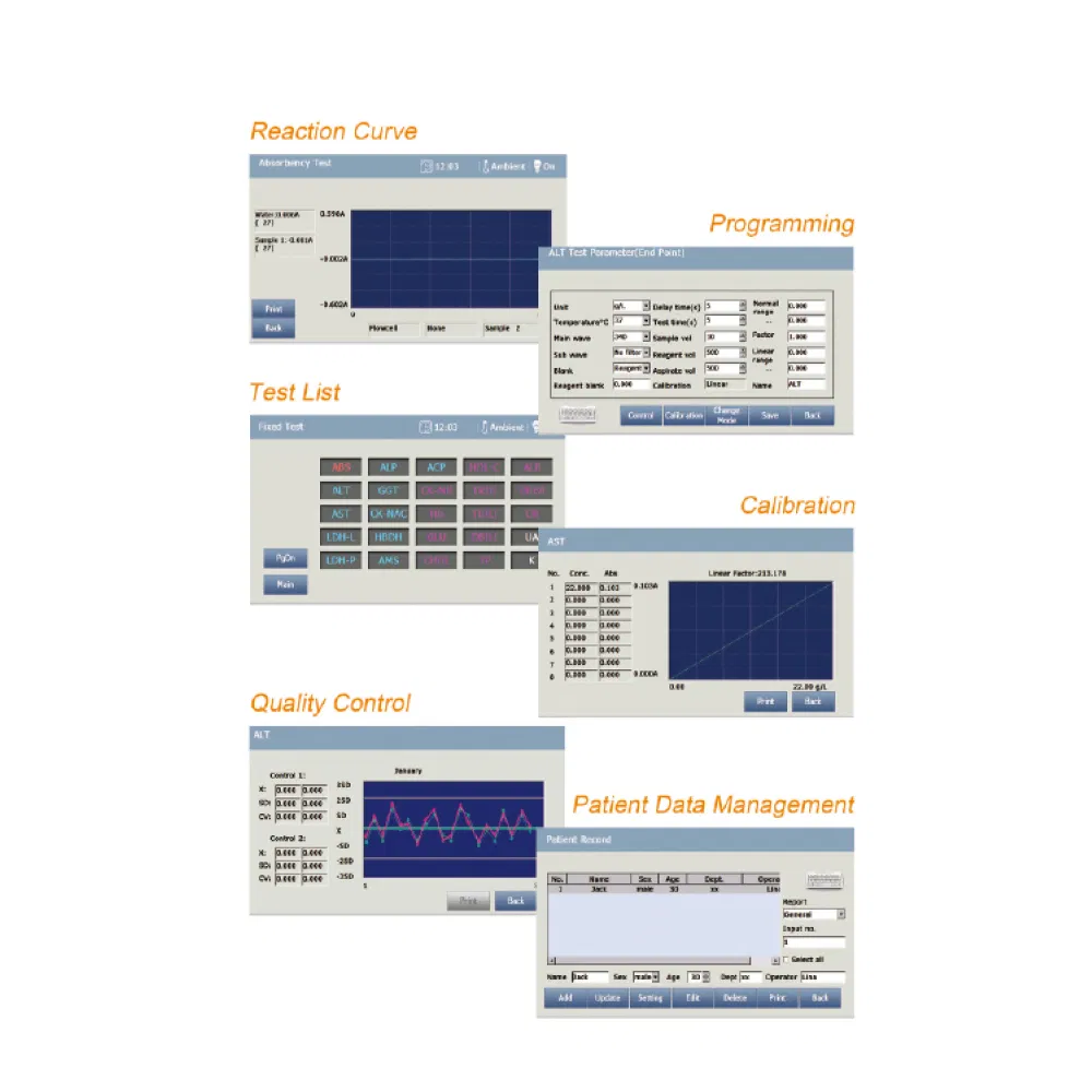 Semi-Auto Chemistry Analyzer Blood Coagulation Analyzer Biochemical Analysis System