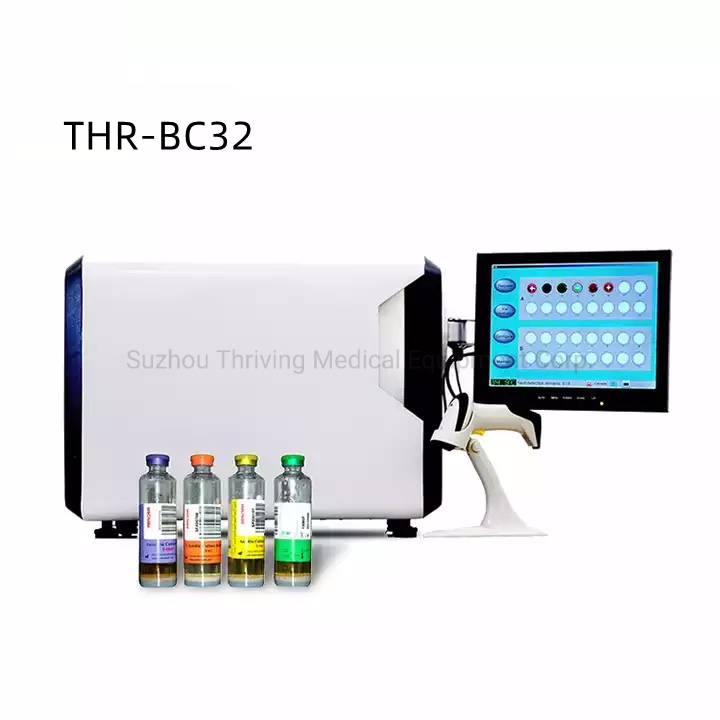Clinical 64 Position Bacteria Analyzer Fully Automatic Blood Culture System Machine with Cheap Price