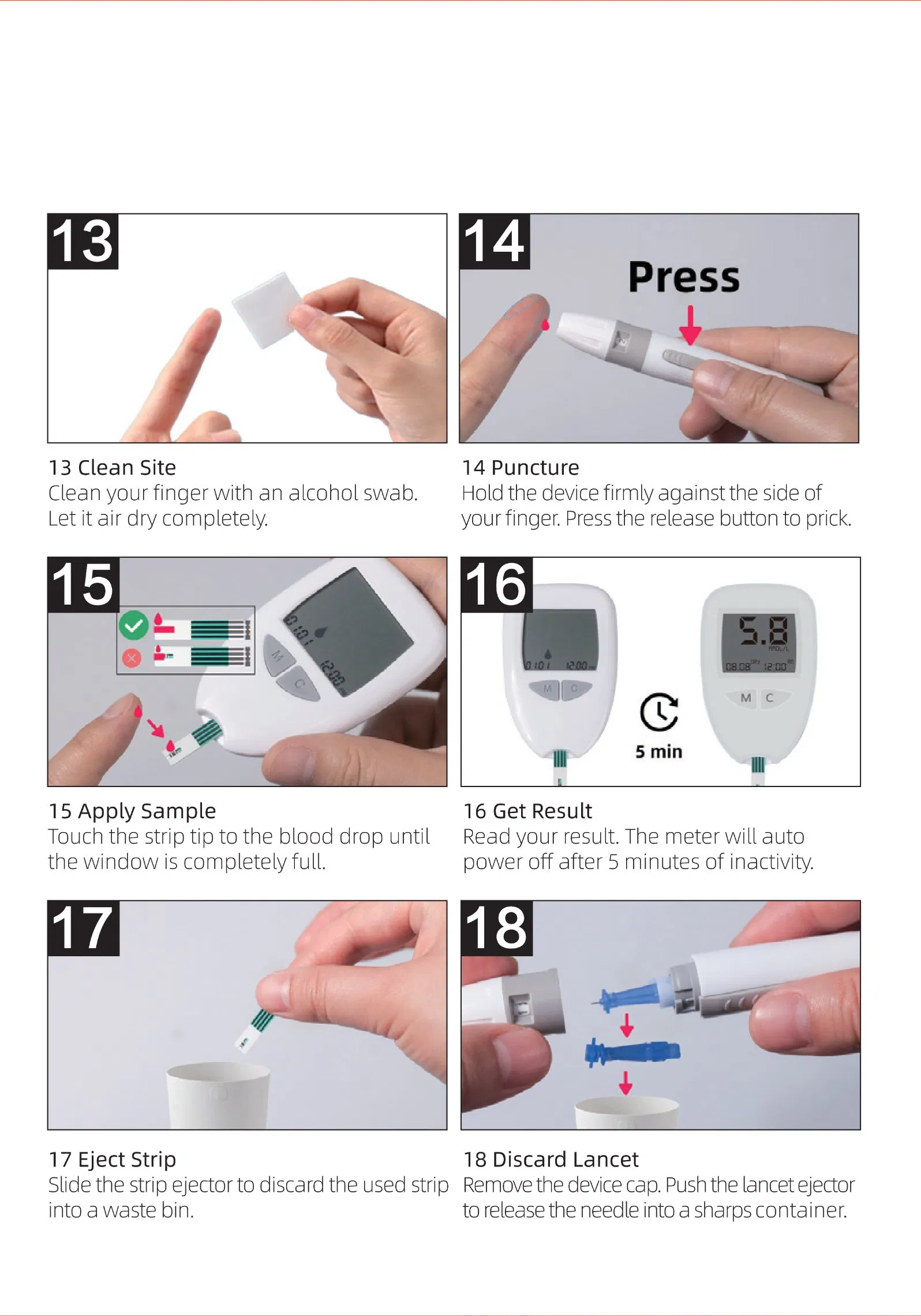 Home use Blood Glucose Monitor System with convenience