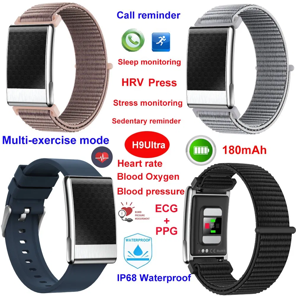 Top sell IP68 waterproof mobile smart bluetooth watch with ECG+PPG HR blood pressure SPO2 monitoring women's health for Health monitoring H9Ultra