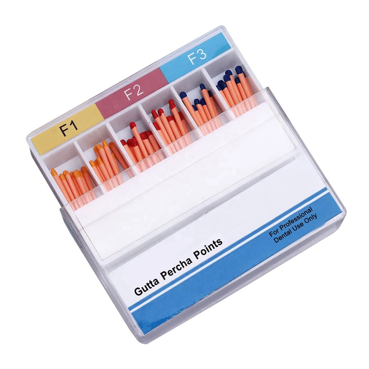 Colour-Coded Dental Gutta Percha Points with Size F1 F2 F3 for Dental Root Canal Treatment (YQD3-3)
