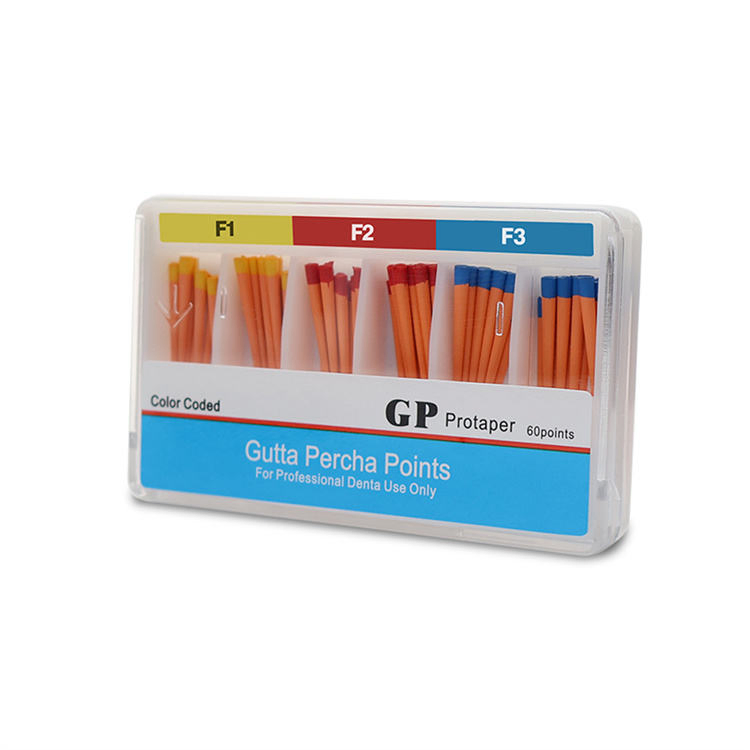 Dental Endodontic Absorbent Paper Gutta Percha Points Sterile 0.02 0.04 0.06 Taper Root Canal Assorted #15-40 Cotton Fiber (YQD3-4)