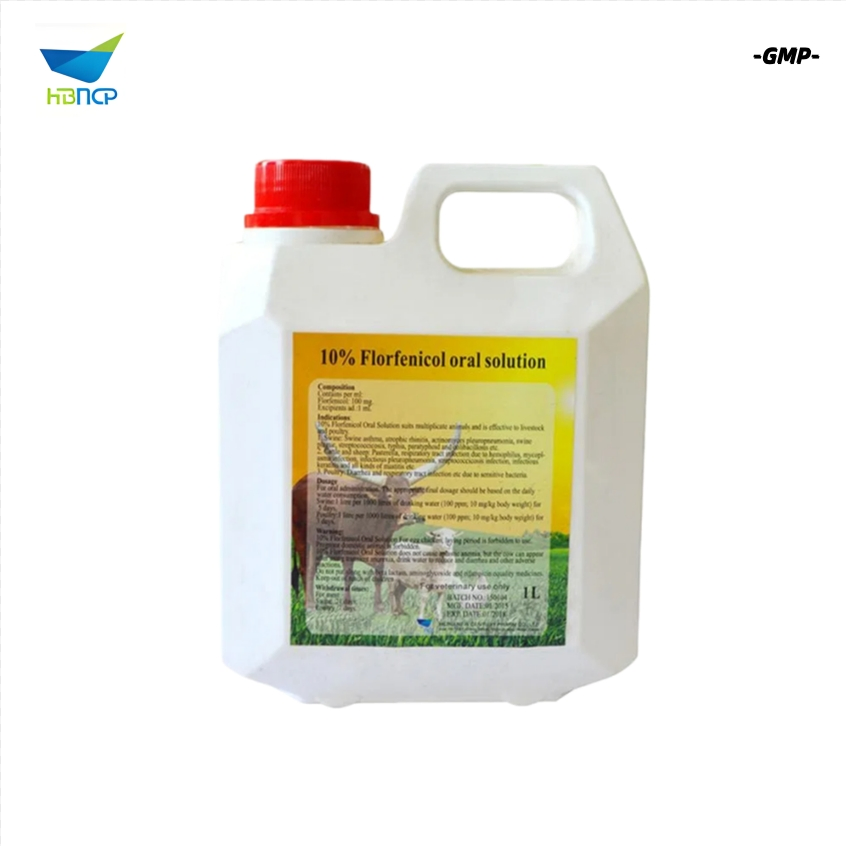 High Quality GMP Factory Florfenicol 10% 20% Oral Solution for Cattle Sheep Goat Poultry