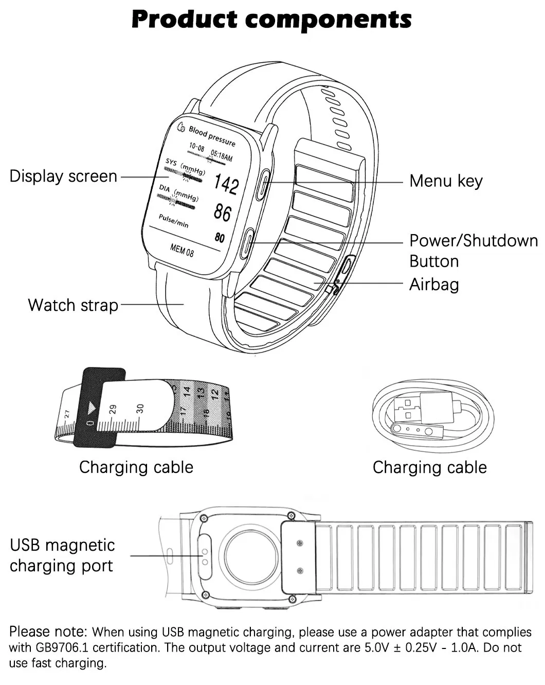 Digital Blood Pressure Watch