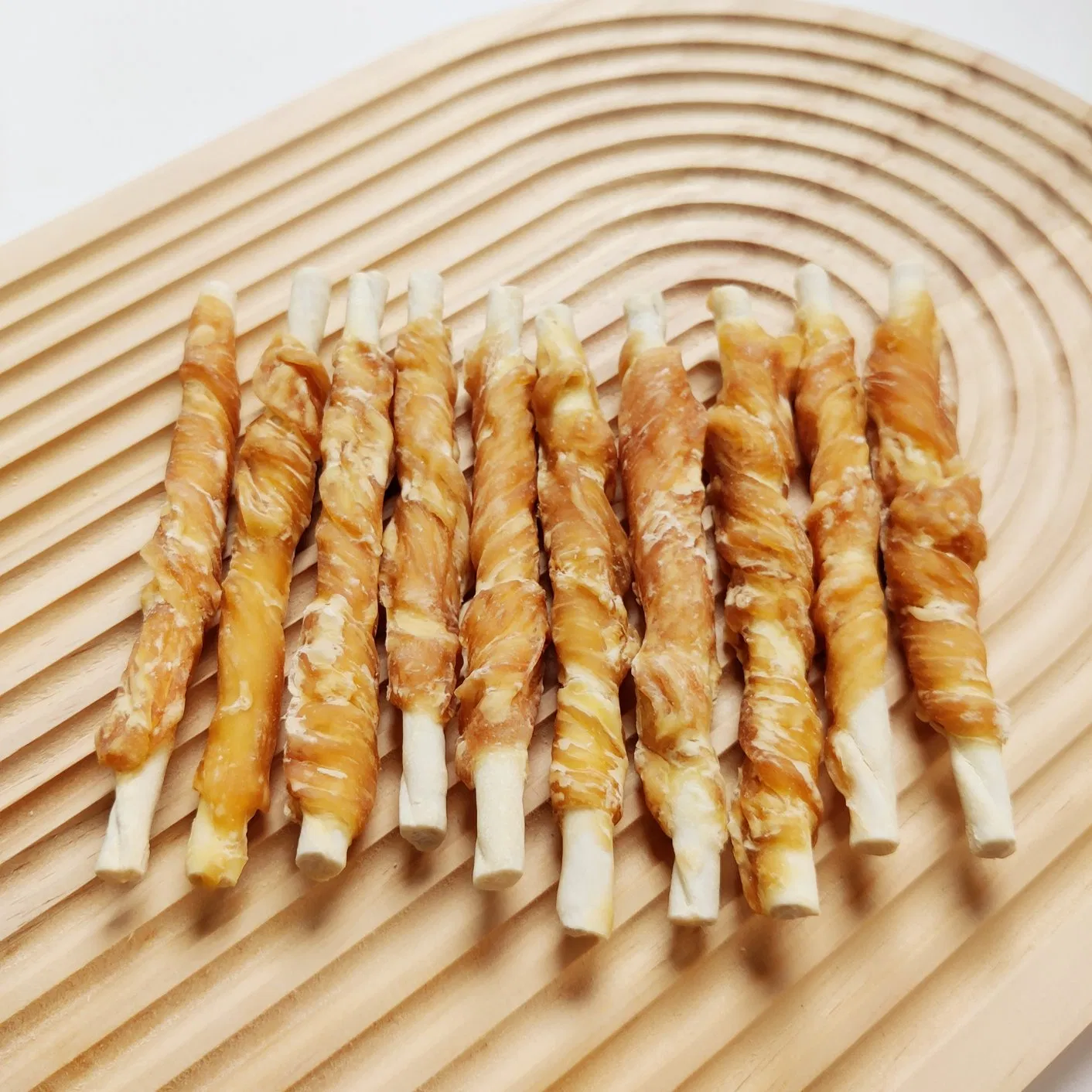 Dry Chicken Wrapped 5' Rawhide Rolls Dog Chews Treats Pet Food