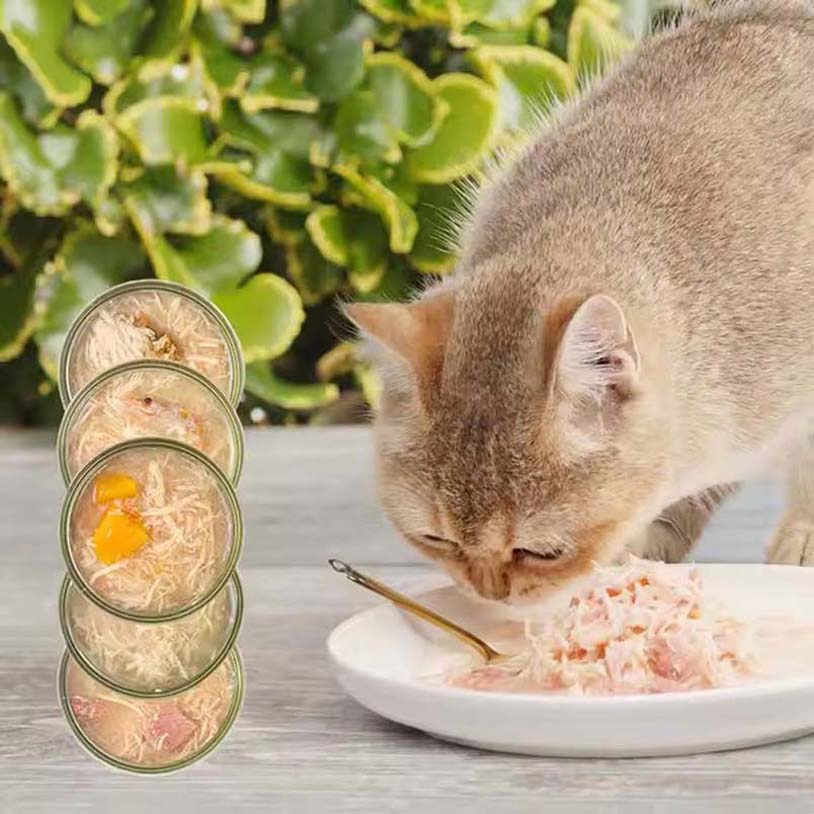 Pet Products Wholesale 100% Natural 170g Raw Cat Wet Food Canned Cat High Nutrition Raw Meat Canned Staple Food for Cats and Dogs