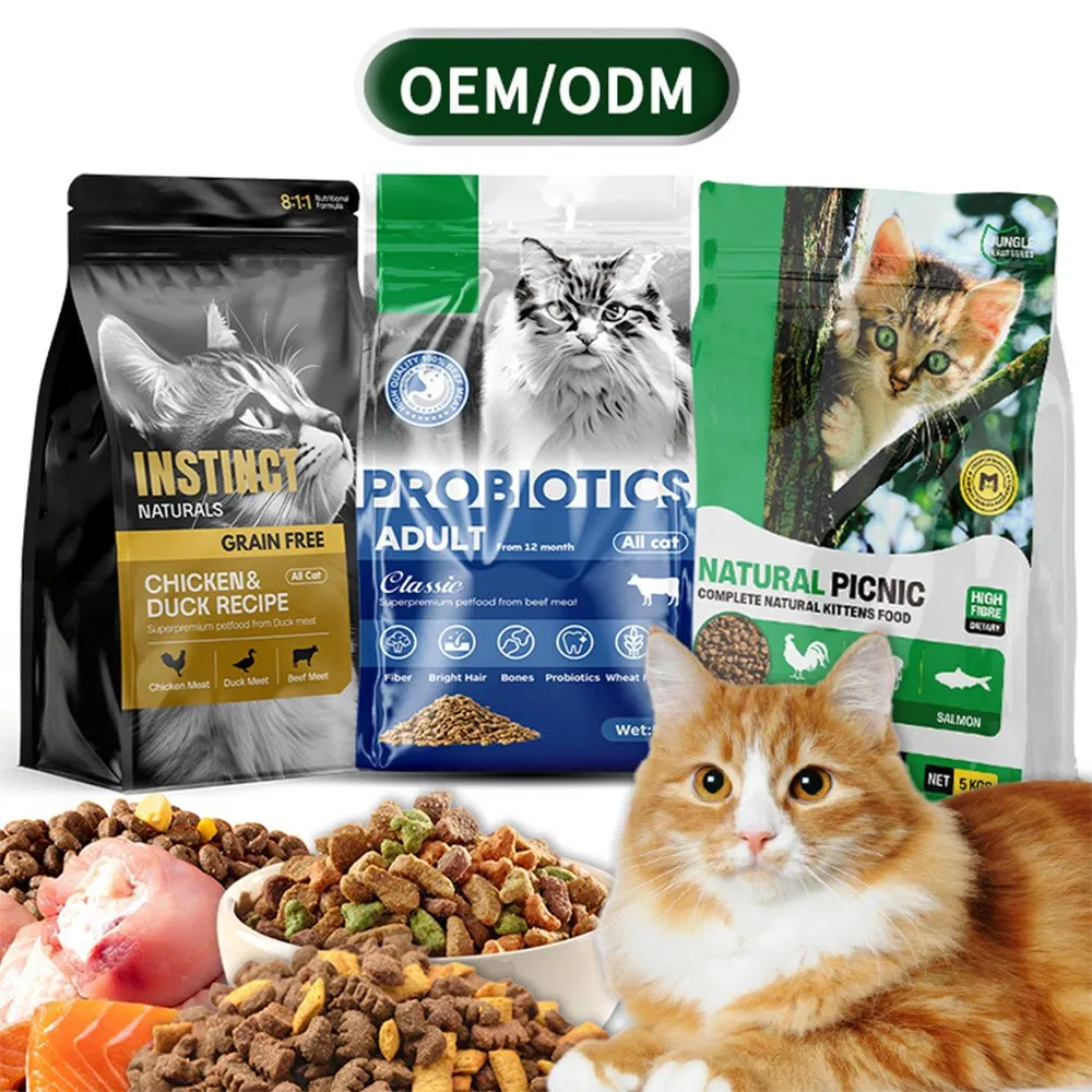 10kg High Protein Pet Food Raw Chicken Flavors Fish Shapes All Age Cat Dry Food OEM Cat Food Factory