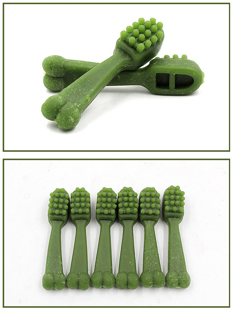 Dog Teeth Grinding Stick Toothbrush Chewing Snacks Green Tea Flavor Reward Training Natural Pet Snacks Dog Breath Freshen Treats
