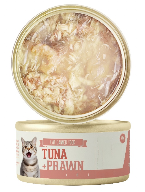 Premium Grain-Free Cat Wet Food in Can Tuna + Snapper, High Protein, ISO/Ifs/Cfia Certified, 2 Years Shelf Life