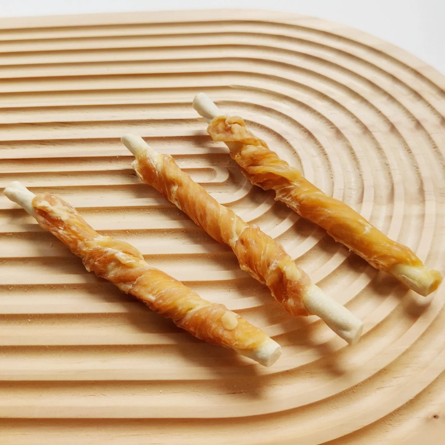 Dry Chicken Wrapped 5' Rawhide Rolls Dog Chews Treats Pet Food