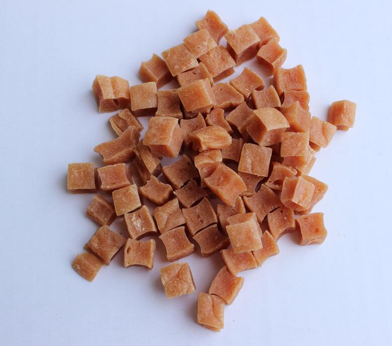Chewing Snack Squared Shaped Pieces Chicken Flavor Pet Food Dental Treats