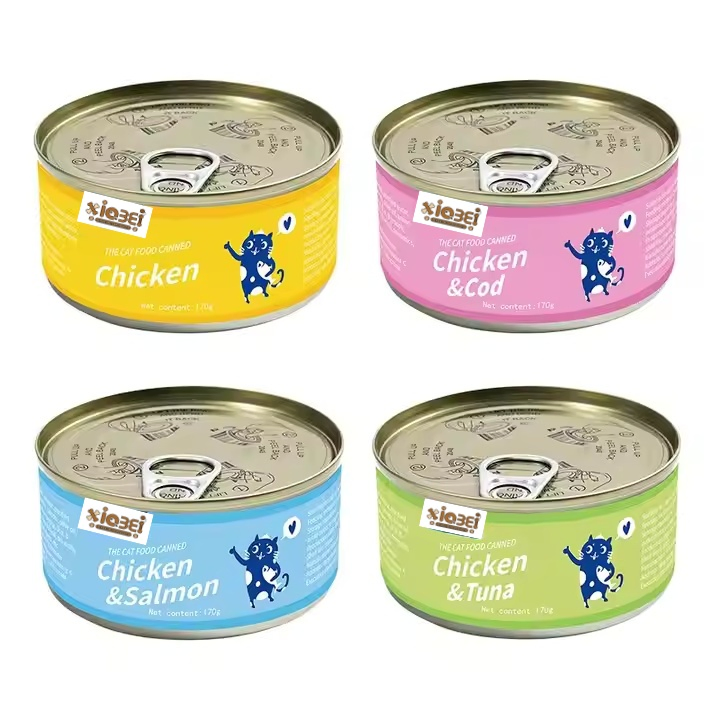 Wet Cat Food Chicken and Salmon Dinner in Gravy Pet Food Soup