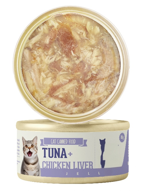 Premium Grain-Free Cat Wet Food in Can Tuna + Snapper, High Protein, ISO/Ifs/Cfia Certified, 2 Years Shelf Life