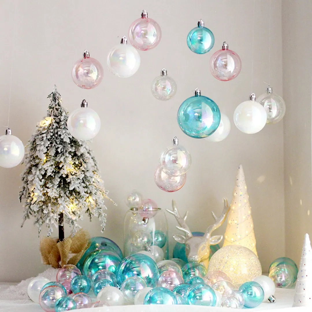 Christmas Tree Creative Hangings Decoration Pet Colorful Transparent Ball Ins Cake Wish Ball Plugin Ornament