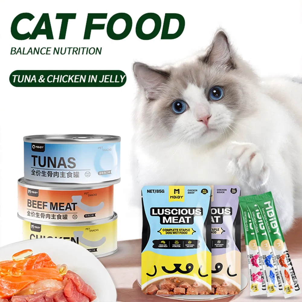 Wet Liquid 85g/100g Customized Pouched Chunk Pet Food Cat Snacks