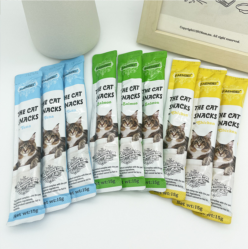 Factory Hot Selling Faenbei Pet Wet Food Cat Creamy Sticks 15g