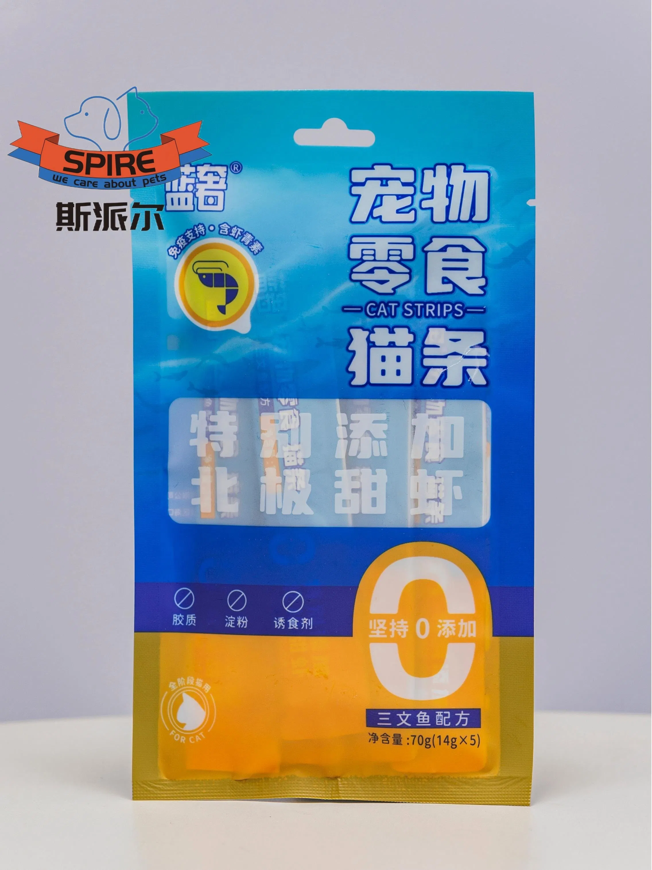 Factory Wholesale Salmon Flavor Squeezable Pet Treats Cat Snacks Cat Bar 14G Lickable Treats Cat Wet Food