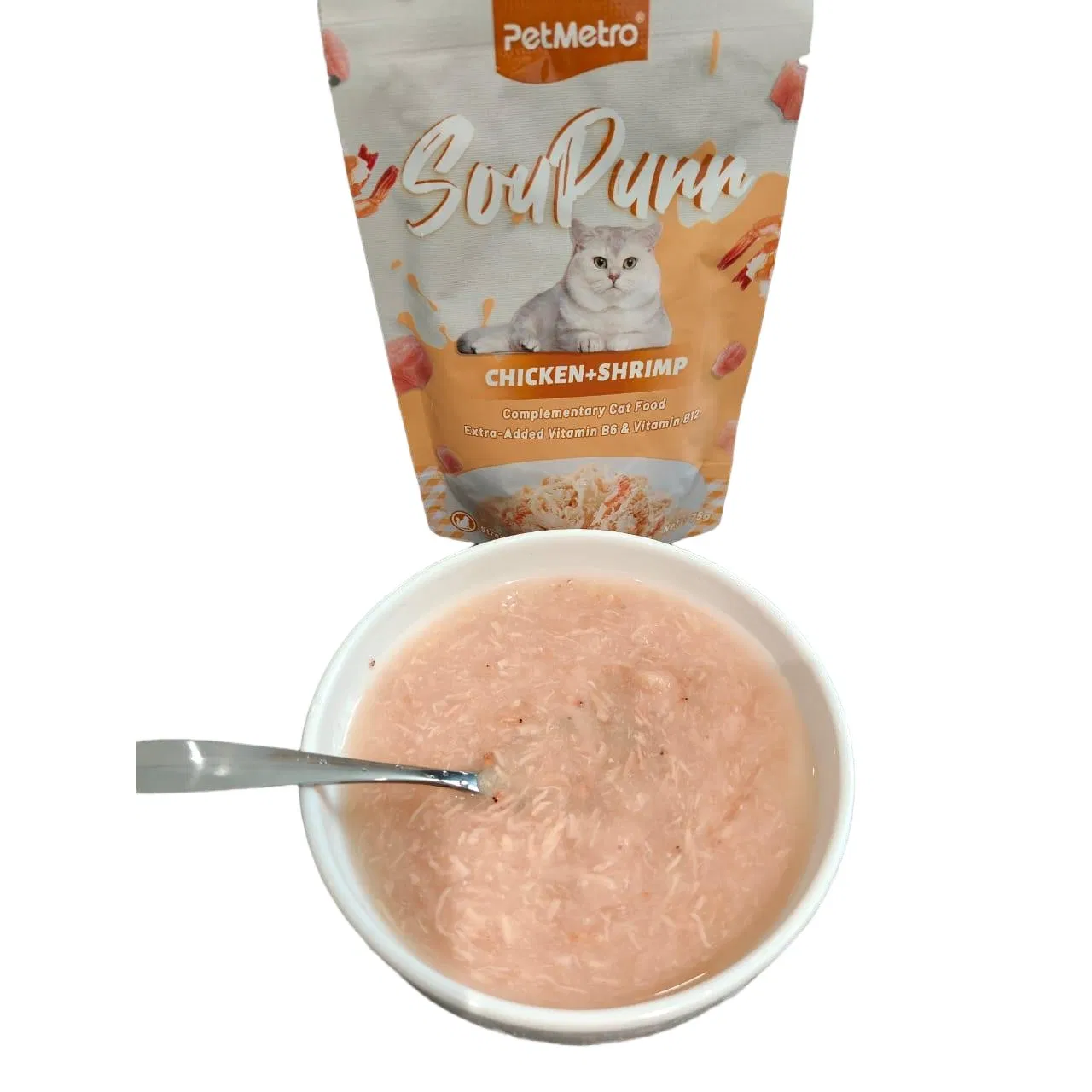 Premium Cat Soup Meal Topper with Chicken Shrimp High Moisture for Bulk Export Chicken Jelly Pouch