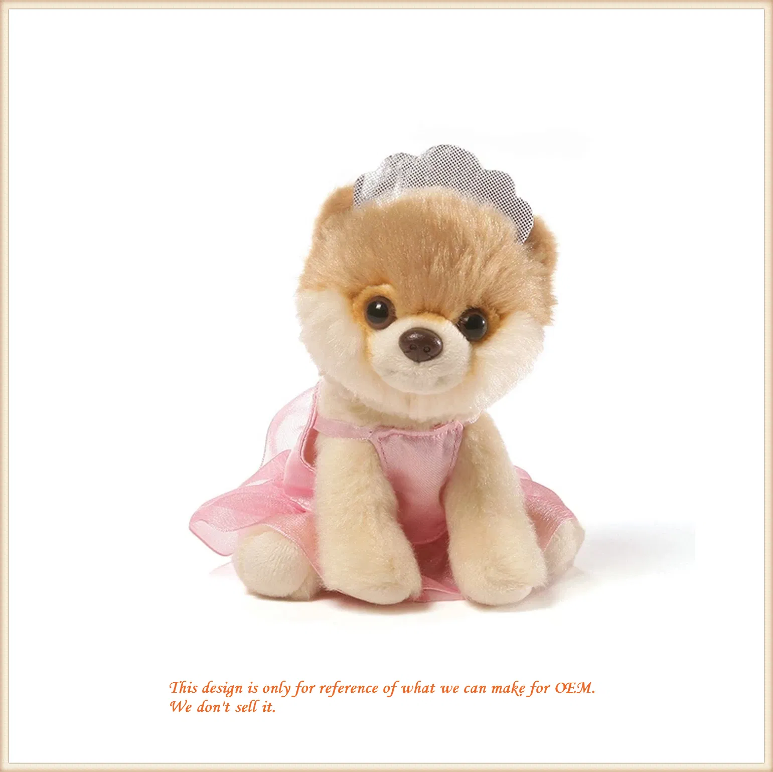 Plush Puppy Dog with Little Skirt Stuffed Standing Dolls Wholesale Gifts