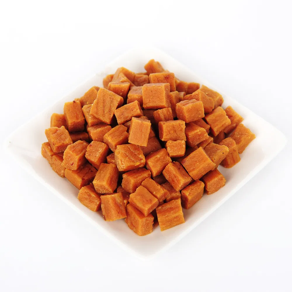 Chewing Snack Squared Shaped Pieces Chicken Flavor Pet Food Dental Treats