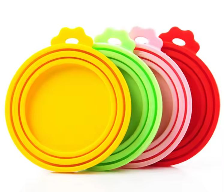 Portable Silicone Canned Lid Pet Food Cover Toppers Silicone Cat Dog Pet Food Can Cover Lid Can Cover
