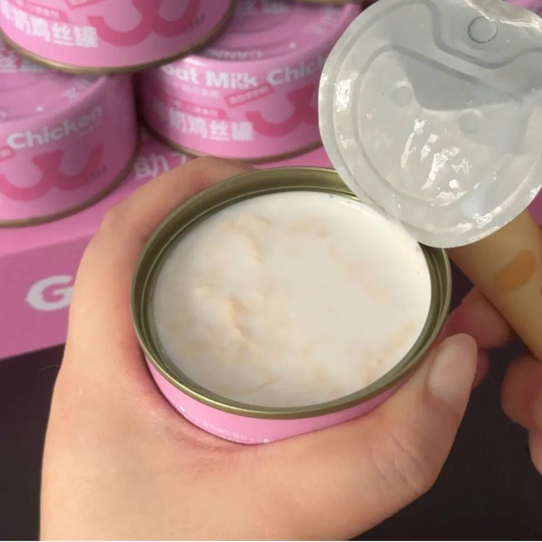 Factory Direct Best Selling Moist Soft Texture Real Meat Chicken / Tuna / Beef / Cod / Duck / Sea Snack / Fish Broth Sea Canned Pet/Cat Wet Food