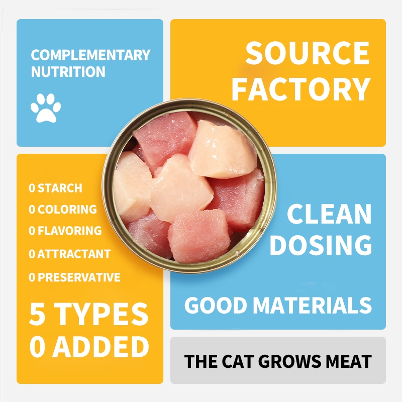 High Protein Wet Food for Cats Best Price Wet Canned Chicken Krill Tuna High Meat Content Fish Hot Selling Pet Reward Treats