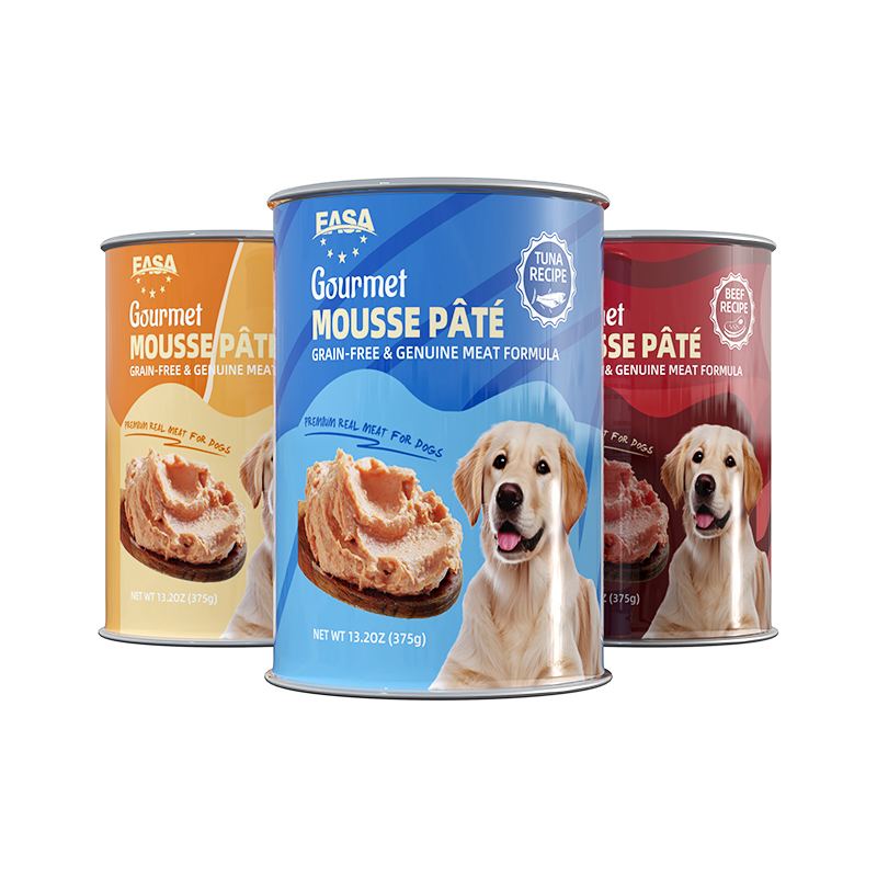 Wet Dog Canned Food Mousse with Genuine Meat Pate/Entree/Paste Savory Wholesome Healthy Diet Adult &amp; Senior Dog Puppy Pet Food