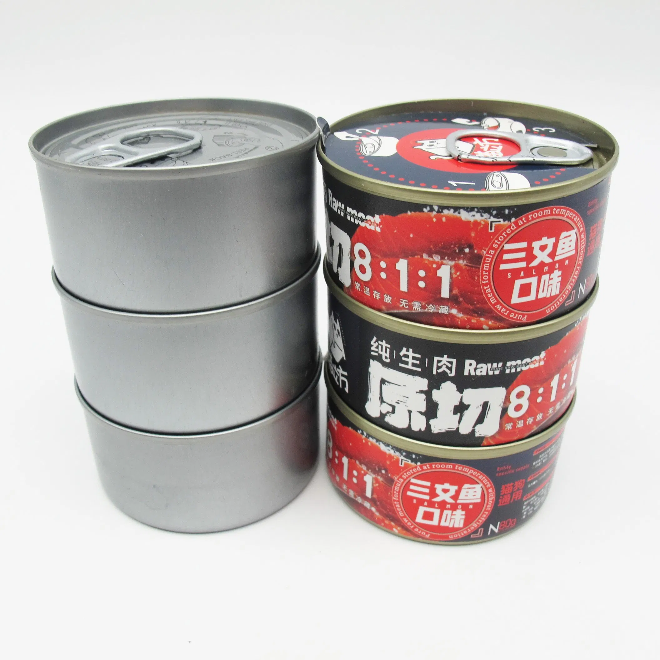 Rich Calcium Nutrition Digestion Raw Chicken Cubes/ Raw Salmon Cubes Semi Dry Canned Pet Supply for Kittens Snack Treat Wet Cat Food