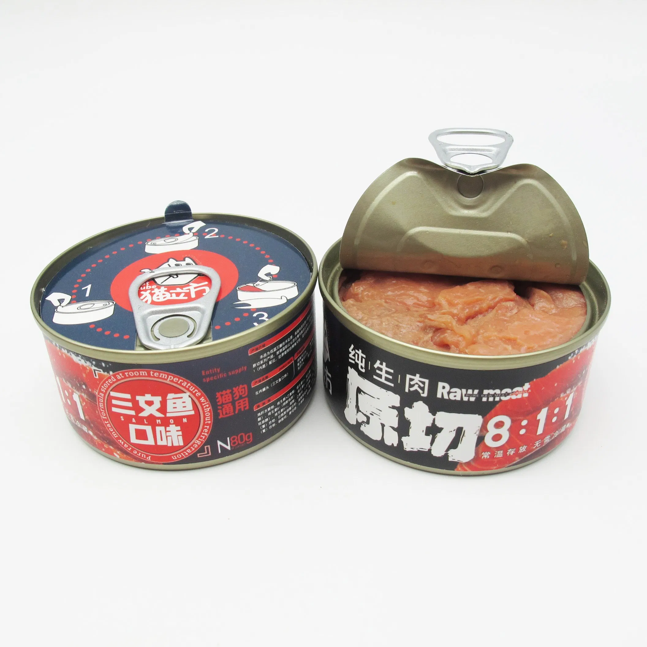 Rich Calcium Nutrition Digestion Raw Chicken Cubes/ Raw Salmon Cubes Semi Dry Canned Pet Supply for Kittens Snack Treat Wet Cat Food