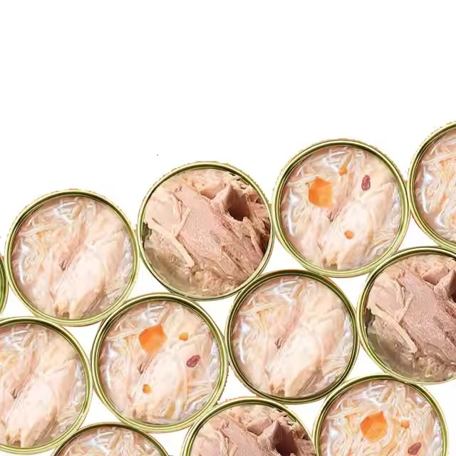 OEM ODM Canned Cat Dog Cans Snack Food Factory Wholesale Pet Wet Organic Meat Multiple Flavors Safe for Pet Use