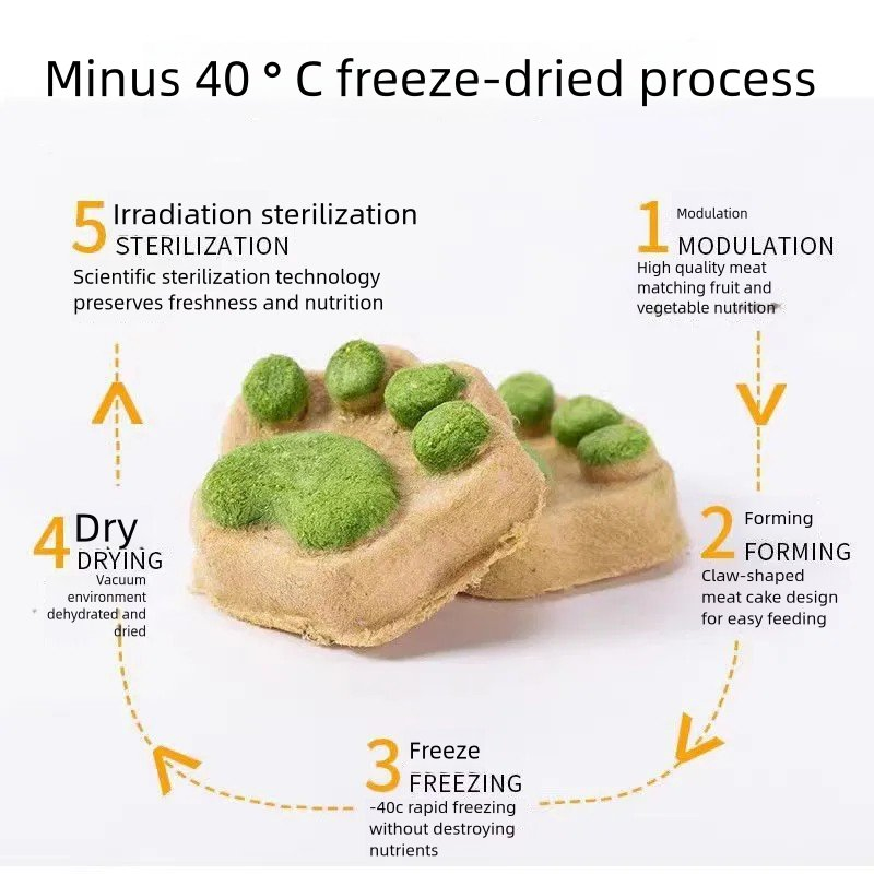 Pet Food Bulkbuy Cat Snacks Cat Paw Biscuits Chicken Freeze-Dried Raw Meat Patties Dog Snacks Pet Food