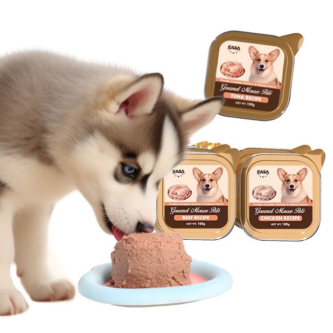 Wet Dog Food High Palatability Mousse Pate Grain-Free Best Sellers Entree Easy Digestion Adult &amp; Senior Cat Wholesome Diet Pet Food 100g