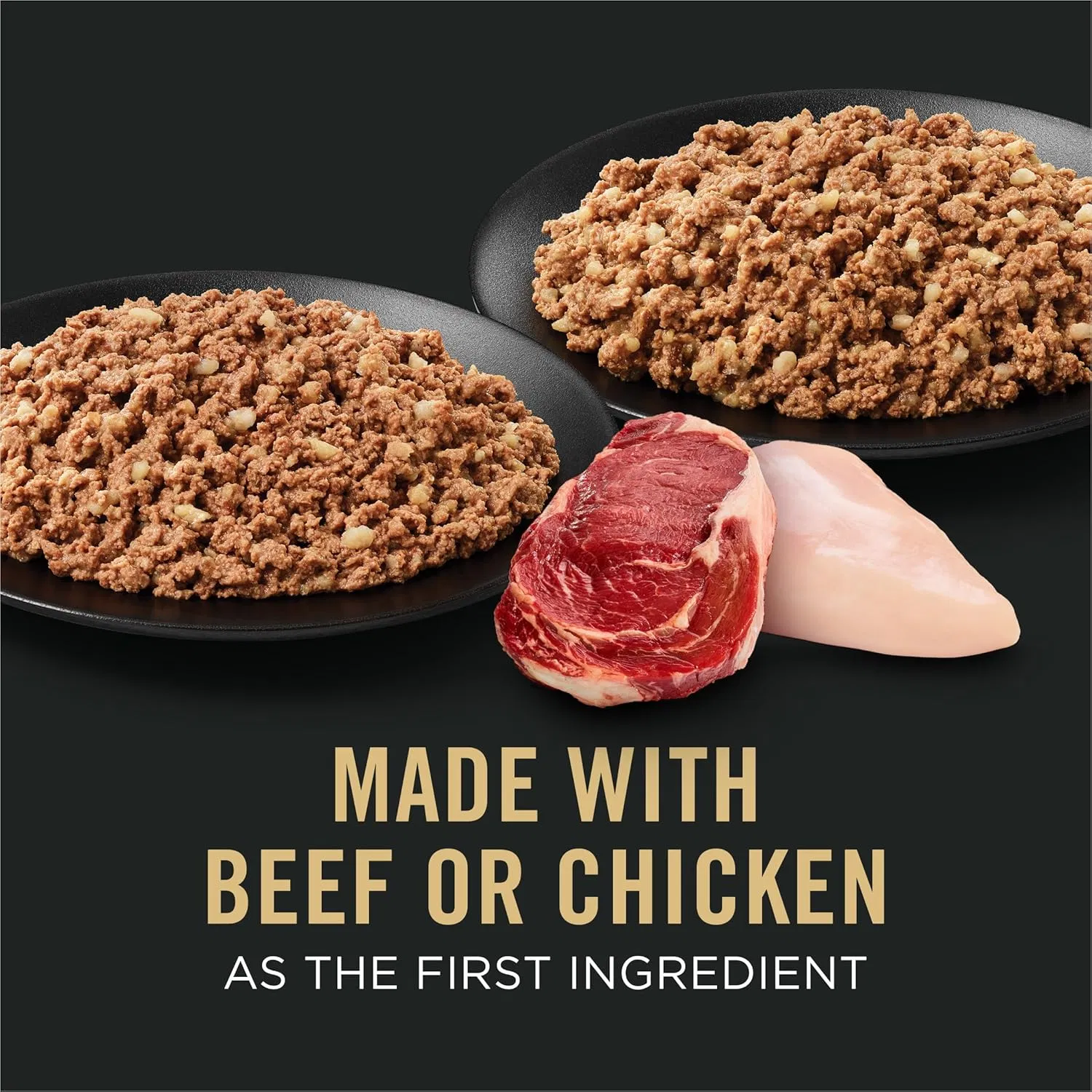 Chopped Adult Dog Dinner Soft Moist Dog Food Beef Bacon &amp; Cheese Flavor