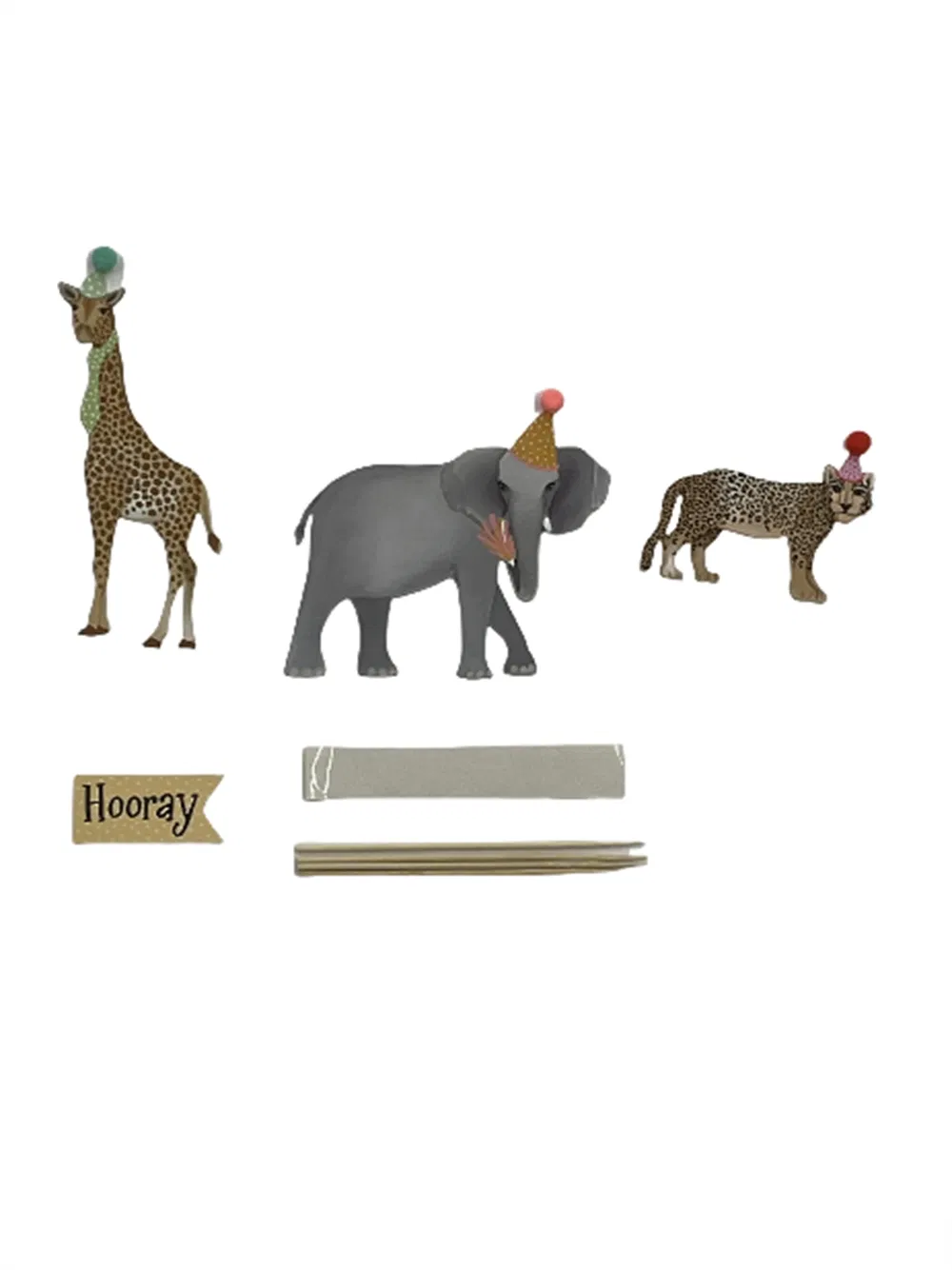 Cake Topper -Jungle Animals for Theme Baby and Kids Birthday Party Decorations