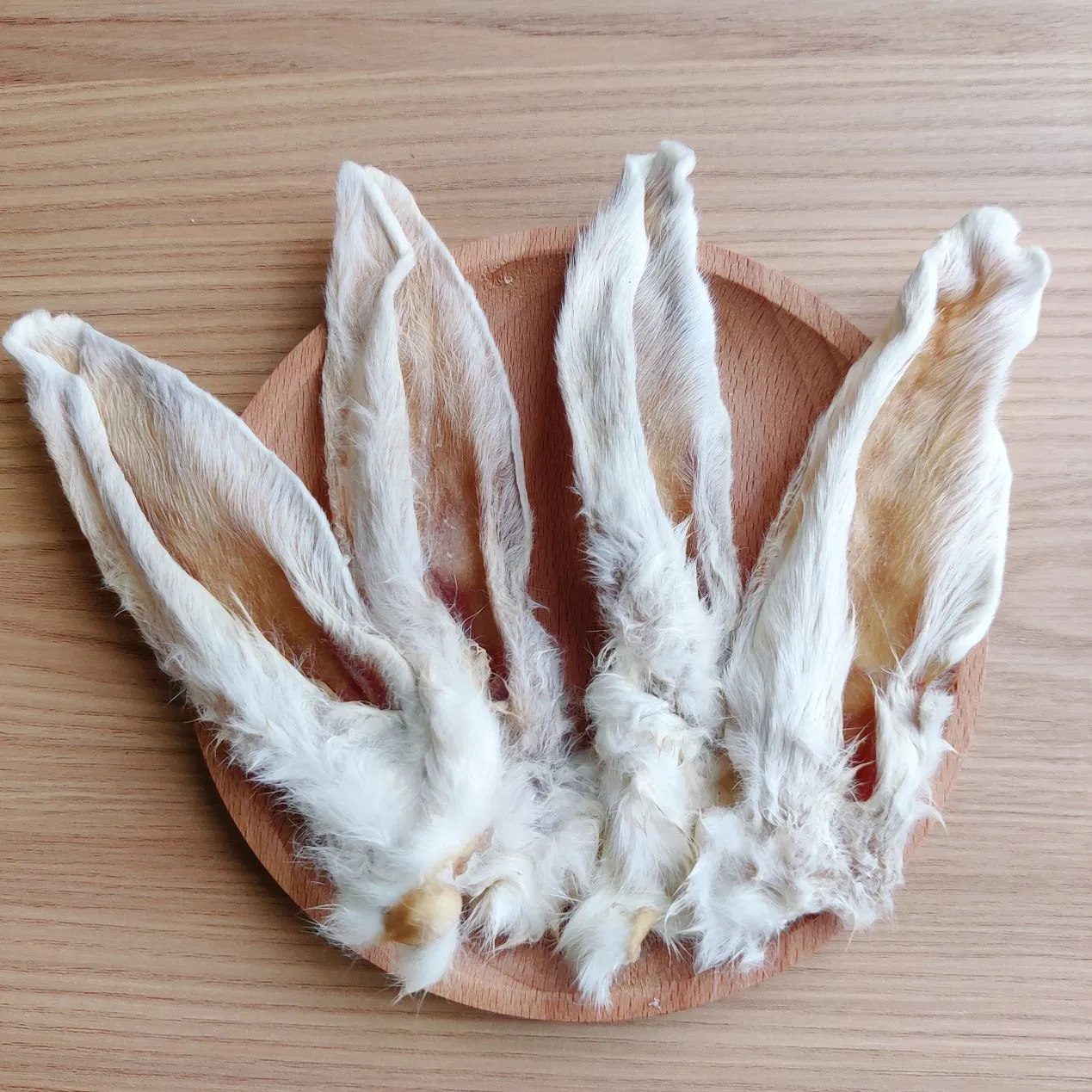 Additive Free Low Fat Natural Dry Rabbit Ears Dog Snacks Pet Food