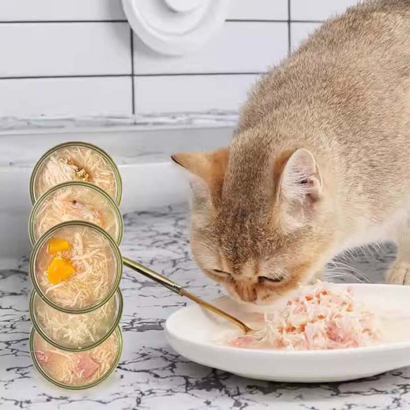 Pet Products Wholesale 100% Natural 170g Raw Cat Wet Food Canned Cat High Nutrition Raw Meat Canned Staple Food for Cats and Dogs