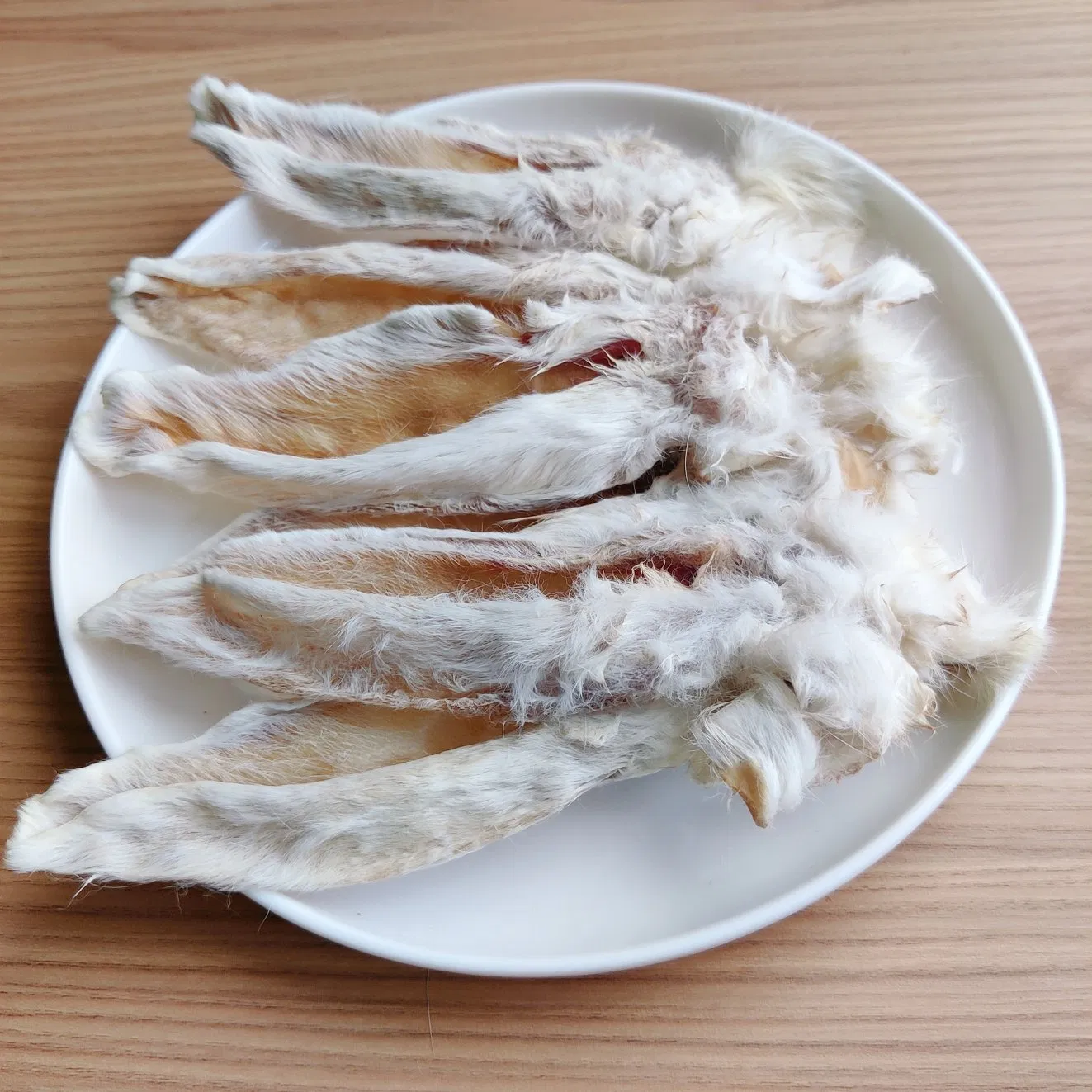 Additive Free Low Fat Natural Dry Rabbit Ears Dog Snacks Pet Food