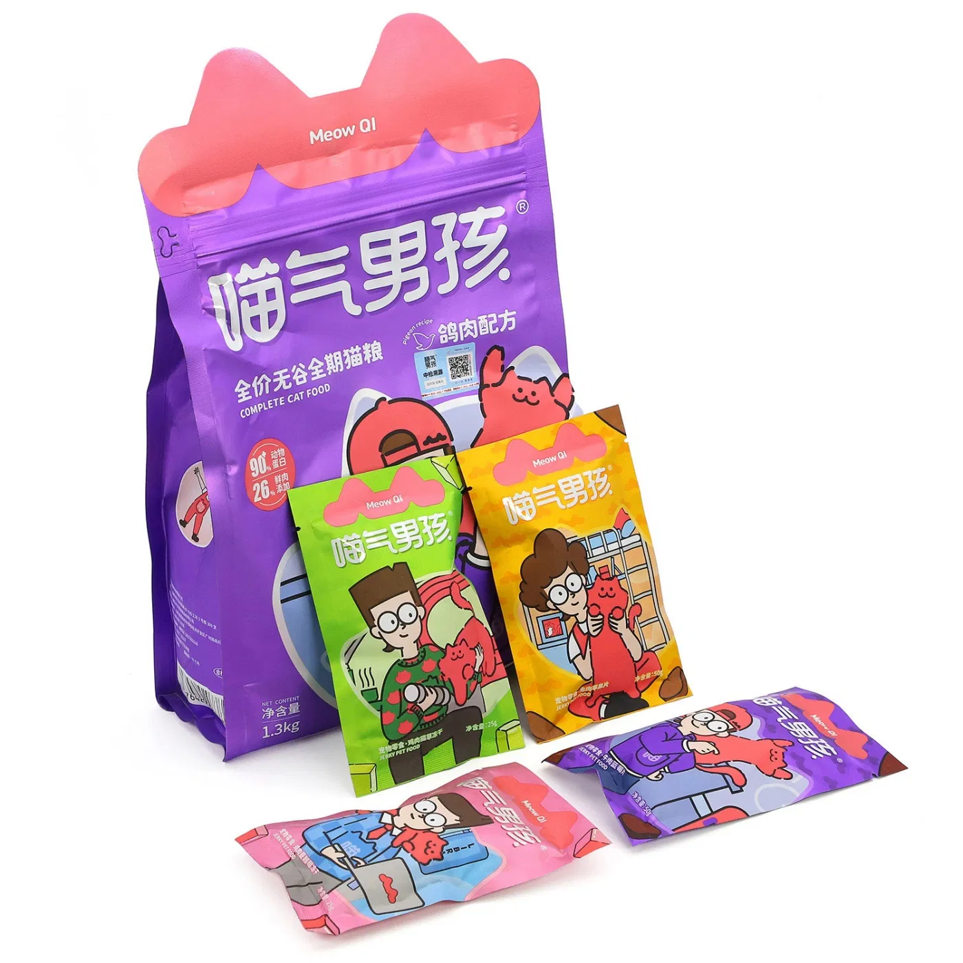 Complete Cat Dry Food with Chicken Coins for Senior Pets