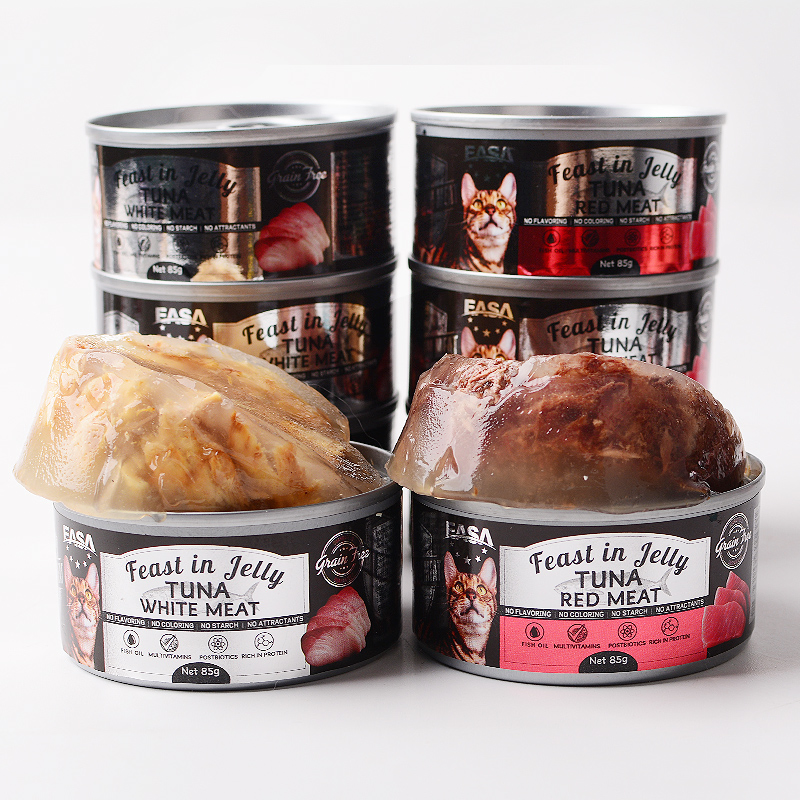 Pet Snack 85g Tuna Whitebait Chicken Jelly Wet Bulk Canned Food OEM/ODM