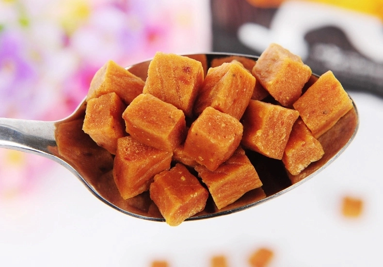 Chewing Snack Squared Shaped Pieces Chicken Flavor Pet Food Dental Treats