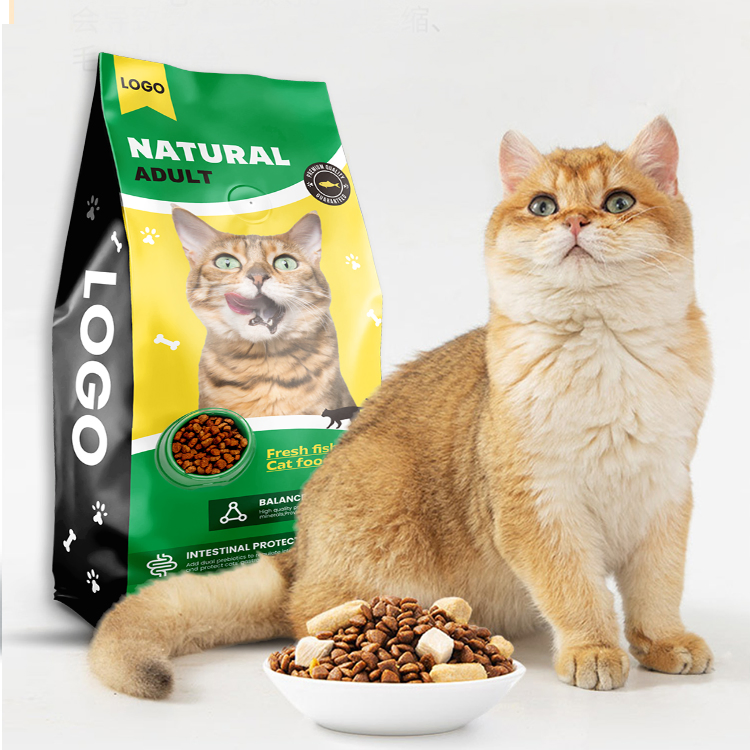 Wholesale Factory Exports OEM ODM 10kg High Protein Pet Food Raw Chicken Flavors Fish Shapes All Age Cat Dry Food