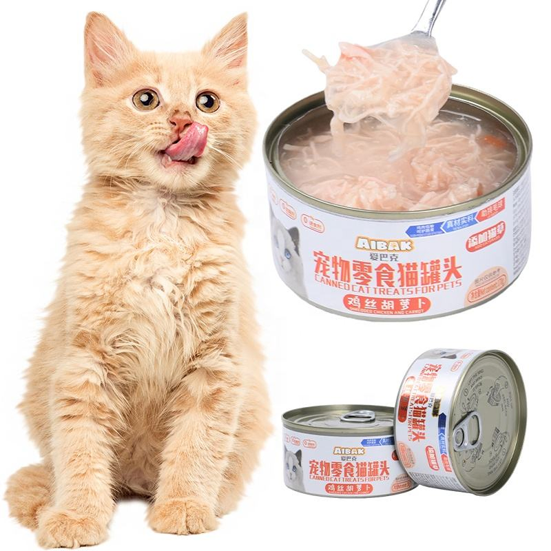 OEM Hot Selling Premium 170g Organic Tuna Canned Food Cat Wet Food Cat Treats Pet Food Pet Treats