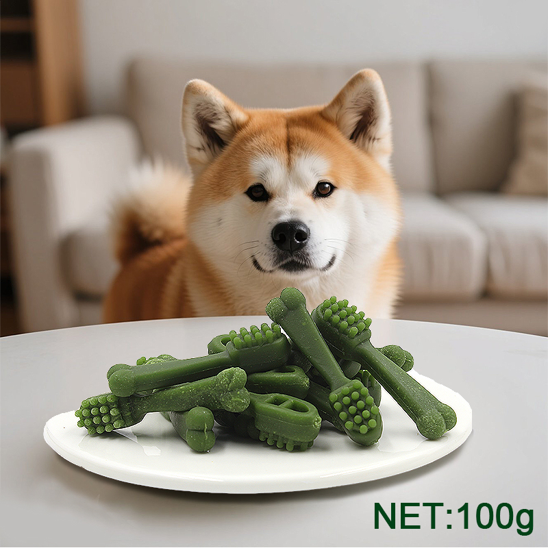 Dog Teeth Grinding Stick Toothbrush Chewing Snacks Green Tea Flavor Reward Training Natural Pet Snacks Dog Breath Freshen Treats