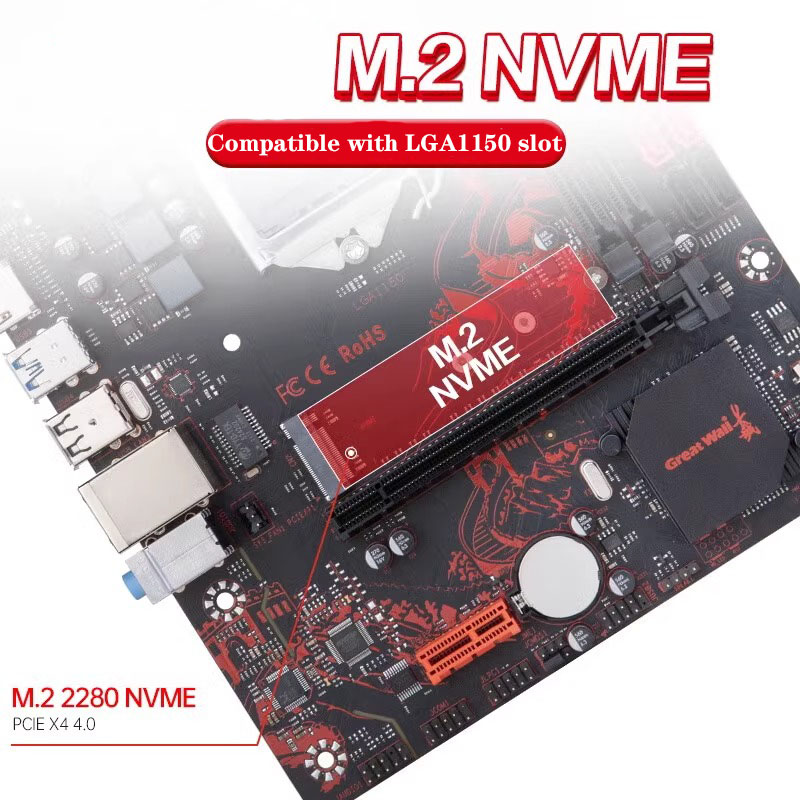Computer Motherboard H81M-G Desktop Motherboard for Office Computers Suitable for Core CPU Processor Heat Sink Kit