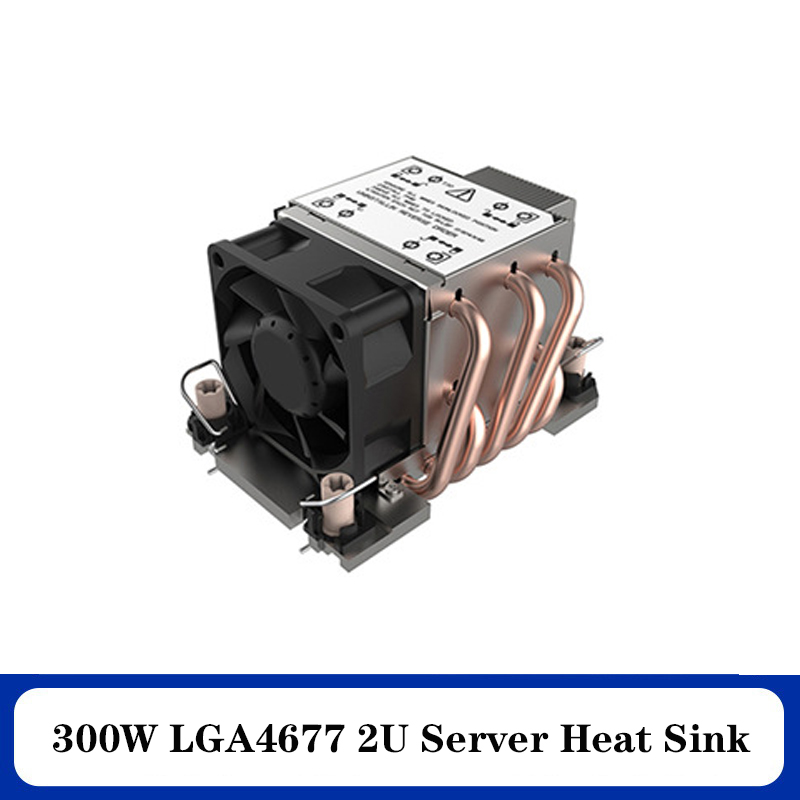 300W LGA 4677 Desktop 2U Server Laptop CPU Heat Sink Cooler Cooling Fan with 4-pin