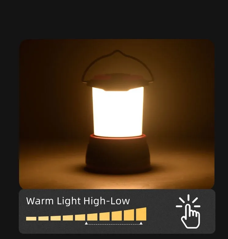High-Quality Warm Light and Red Light Outdoor Dimmable Rechargeable Camping Lantern with  tripod Manufacturers, Factory