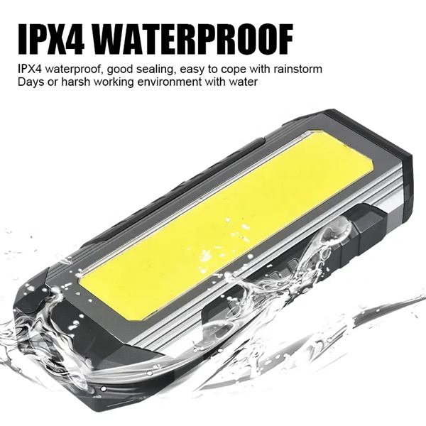 High-Quality Hanging Magnet Waterproof  Battery Indicator Rechargeable COB Work Light with Power bank Supplier, Exporters