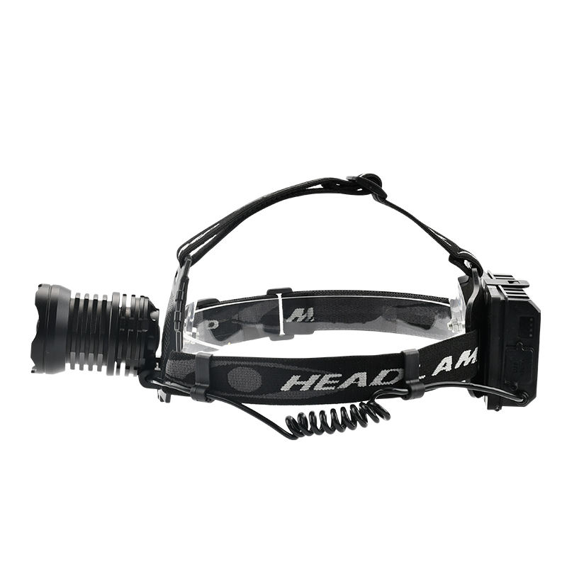 Wholesale Aluminum Zoomable TYPE C Rechargeable 1000 Lumen LED Headlamp with 3 18650 Battery Backpack for Camping Working Hunting Manufacturers, Factories