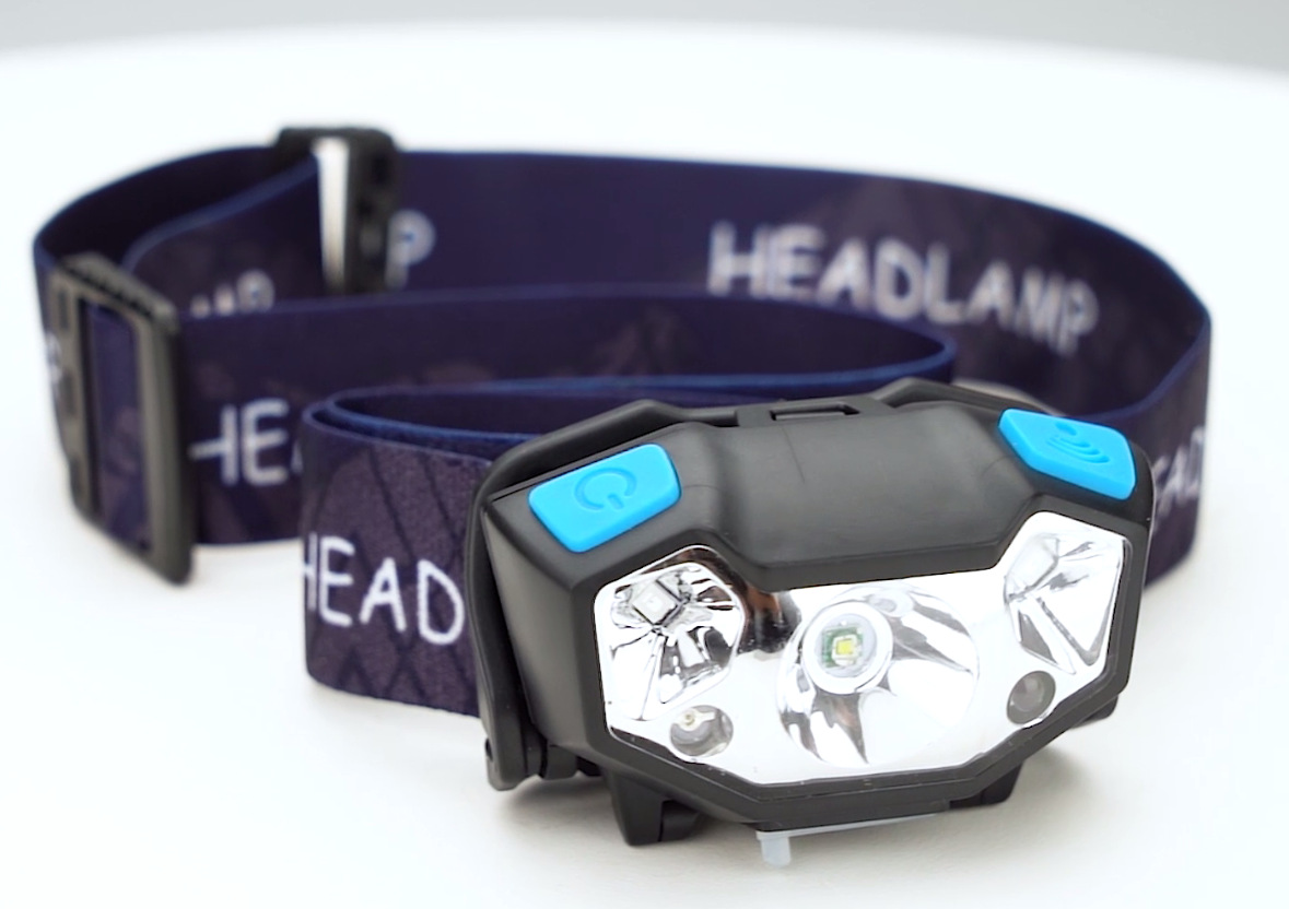 OEM Rechargeable Headlamp, Motion Sensor Head Lamp Flashlight with 4Modes, Adjustable Headlight for Adults Kids with White Red Light Manufacturer, Product